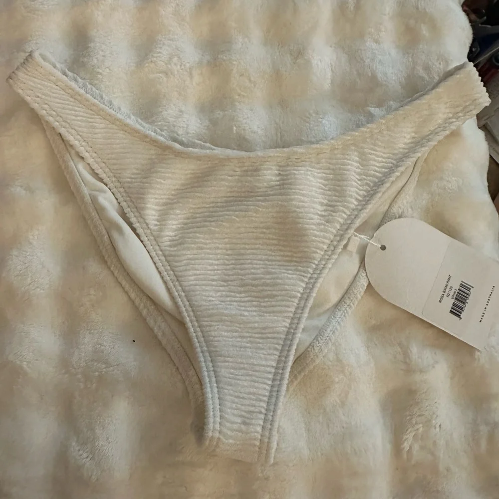 Rumer the label Rosa ribbed Bikini Bottom‎ in white